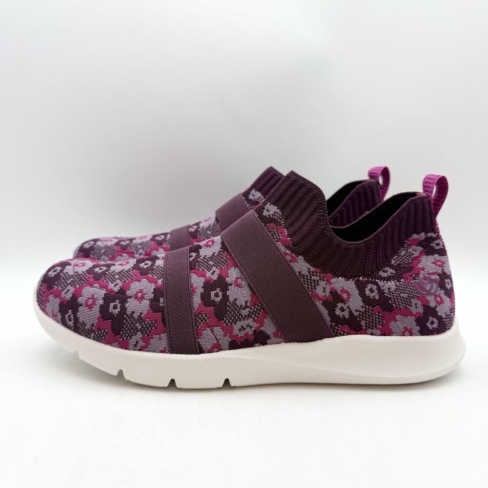 Spenco Womens Karma Stretch Sneakers US 9 M EU 39.5 Fuchsia Floral Purple NIB - Picture 8 of 12